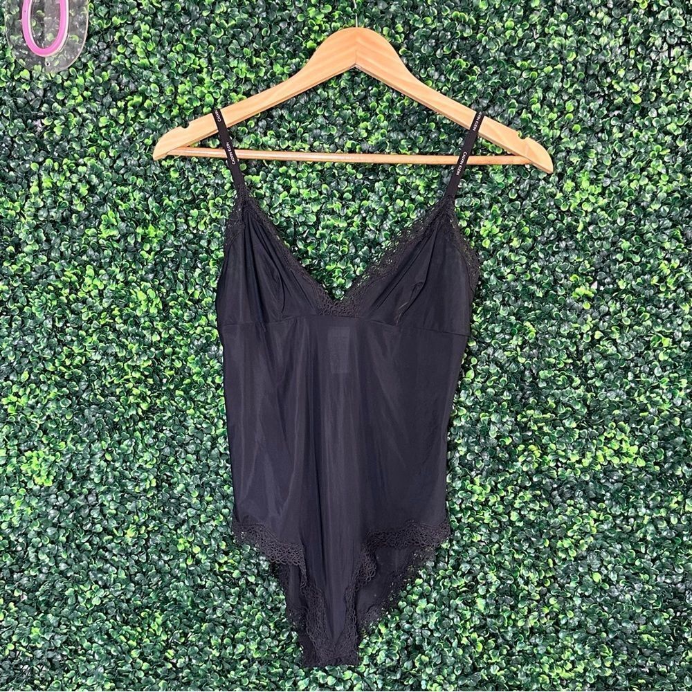 Calvin Klein Black Lace Bodysuit Sz S